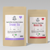 Duo of Herbal Teas for Energy & Relaxation (1 boost tea + 1 gentle tea) - 2 x 100 grams - Organic