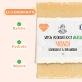 Savon Exfoliant Nourrissant & Réparateur -  Au Monoï -  125 grammes - 100% végétal