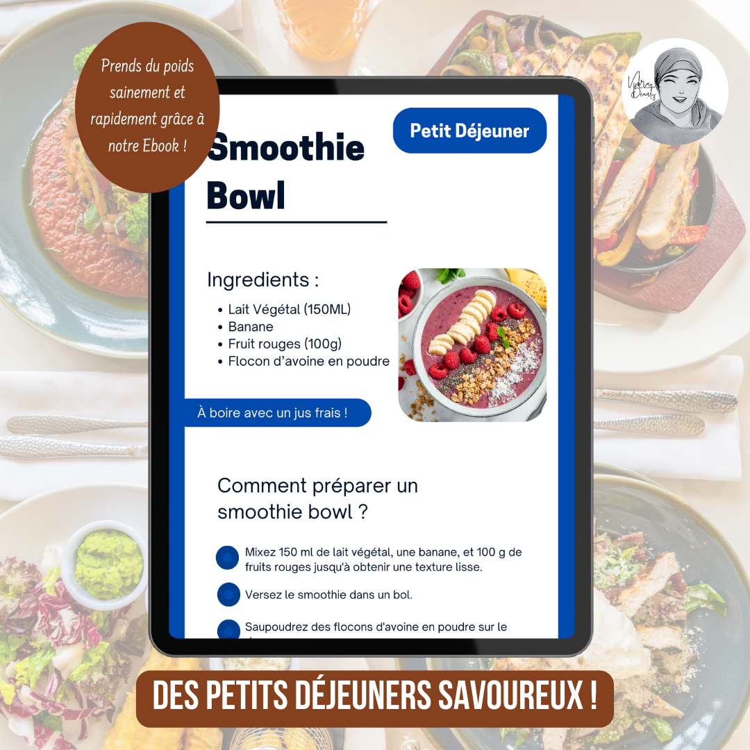 E-book - Prendre du Poids - Petit Déjeuner, Déjeuner, Dîner, Collations + Conseils, Astuces & Bonus