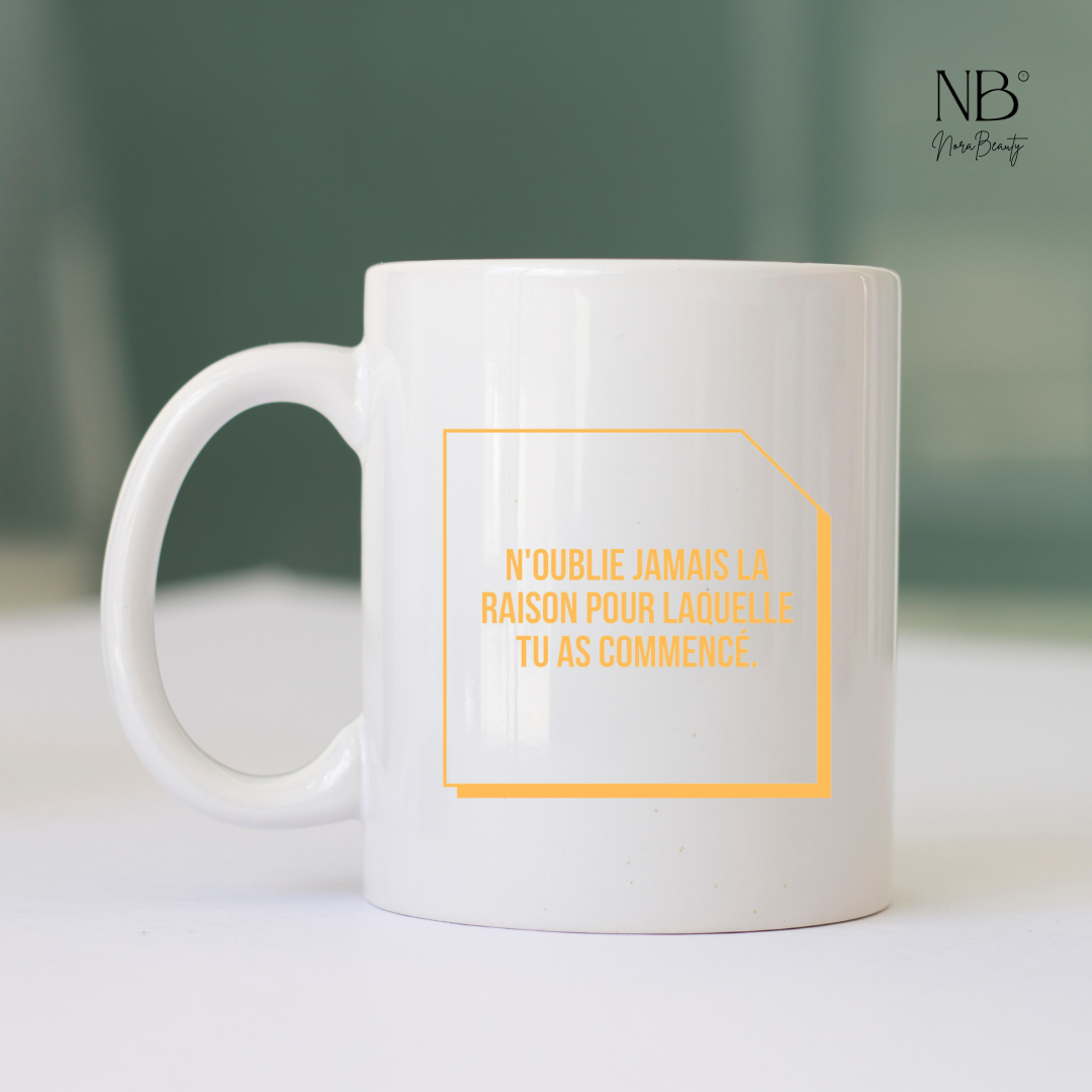 Mug Collector Nora Beauty - Phrases Motivantes (Rouge, Jaune, Taupe)
