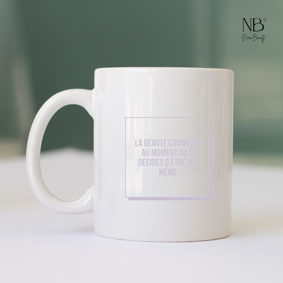 Mug Collector Nora Beauty - Phrases motivantes (Rouge, Jaune, Taupe)