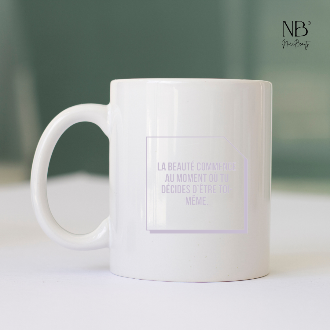 Mug Collector Nora Beauty - Phrases Motivantes (Rouge, Jaune, Taupe)
